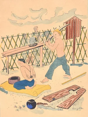 The Public Execution - Lithograph after L.T. Foujita - 1928 1928