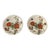 Early 20th Century Chinoiserie Floral and Butterfly Wall Plates, Pair For Sale