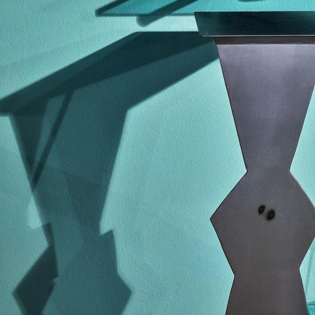 Metal Arco d’Orizzonte Vase Holder by Raffaello Biagetti for Memphis, 1999 For Sale - Image 7 of 10