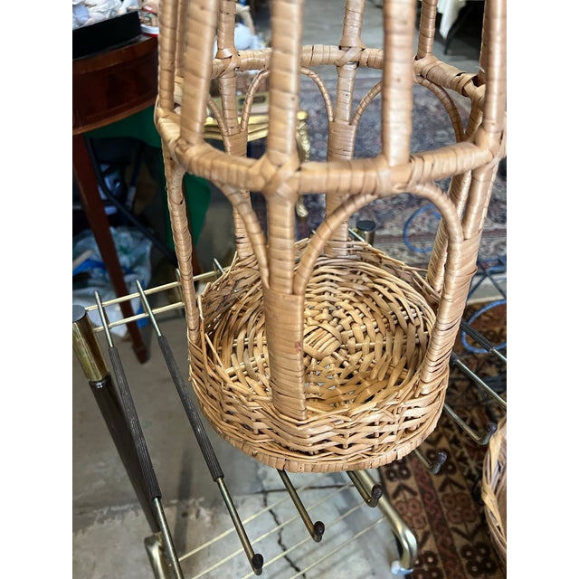 Small Wicker Bird Cage Style Decorative Piece For Sale In Atlanta - Image 6 of 6