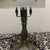 Victorian Vintage Shanghai Union Arts & Craft Co. Reverse Painted Floral Table Lamp With Frosted Glass Shade For Sale - Image 3 of 7