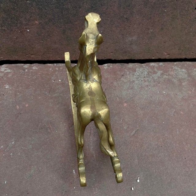 Vintage cast brass rocking horse display. Made in the 1960s.