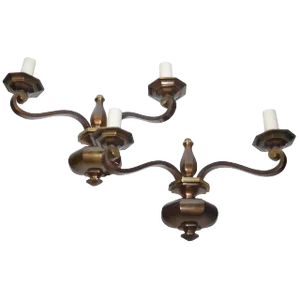 Bronze Wall Lights - a Pair