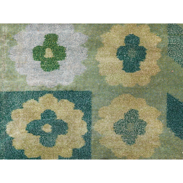 Art Deco Design Green Handmade Wool Rug Doris Leslie Blau For Sale In New York - Image 6 of 9