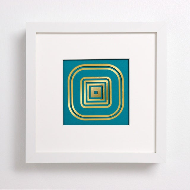 Early 21st Century Royal Malachite by Daria Aksenova | Hand cut, suspended, layered coloured paper geometric patterns For Sale - Image 5 of 5