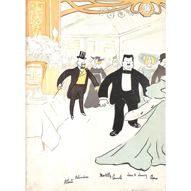 Traditional Mid 20th Century Maxim's Menu Cover by Sem For Sale - Image 3 of 3