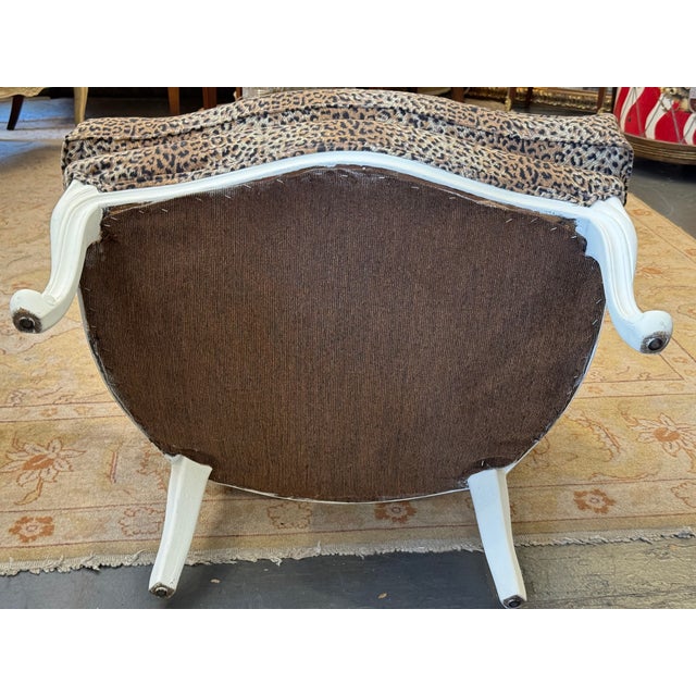 Vintage French Bergere Cheetah Chairs, 2 Pieces For Sale - Image 4 of 5