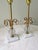 Mid 20th Century Vintage Marble & Hobnail Glass Vanity Table Lamps, a Pair For Sale - Image 5 of 9