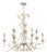 Mid Century Modern, White Painted Iron, Large Chandelier, Usa, 1960s For Sale