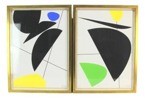 Mercedes Clemente, Abstract Compositions, Silk-Screens, 2000s, Set of 2