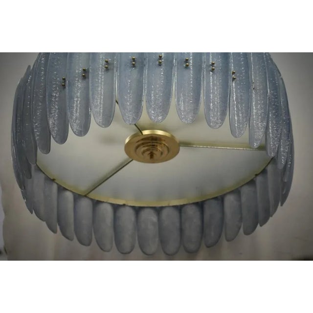 2000 - 2009 Mid-Century Style Murano Glass and Brass Ceiling Light, 2000s For Sale - Image 5 of 13