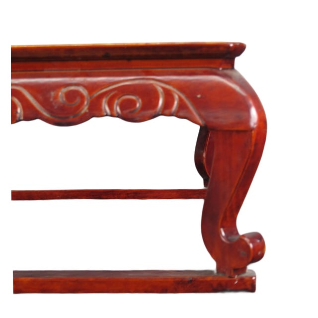 2000 - 2009 2000s Red Wooden Tray With Legs For Sale - Image 5 of 7