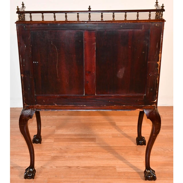 1880s Antique Rj Horner Solid Mahogany Slant Front Secretary Ladies Desk For Sale - Image 12 of 13