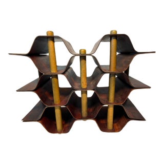1960s Rosewood & Beech Bentwood Wine Rack by Torsten Johansson for Ab Formtra For Sale