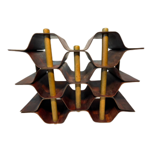 1960s Rosewood & Beech Bentwood Wine Rack by Torsten Johansson for Ab Formtra