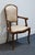 High End Vintage Country French Provincial Solid Cherry Dining Arm Chair For Sale - Image 4 of 9