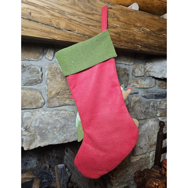 Set of 2 Vintage Festive Christmas Stockings For Sale - Image 18 of 18