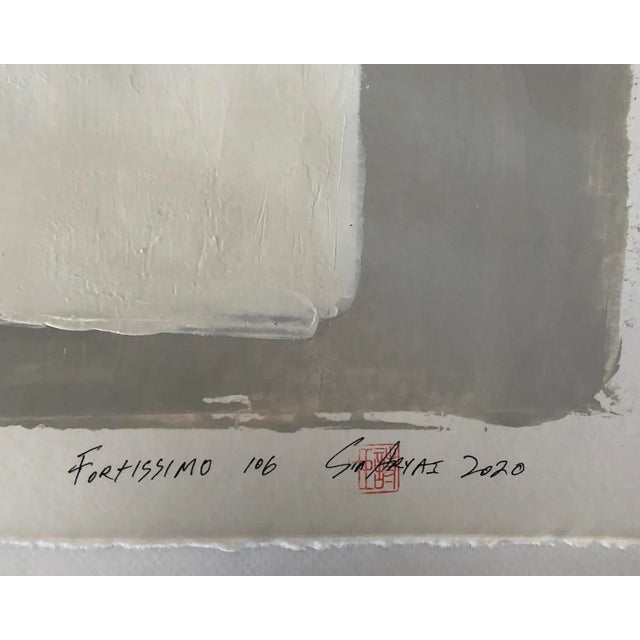 Contemporary Fortissimo 106 One of a Kind Gold Leaf Painting For Sale - Image 3 of 5