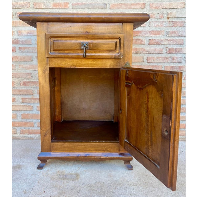 Early 20th Century Spanish Walnut Chest with Drawer and Door, 1930s For Sale - Image 5 of 18
