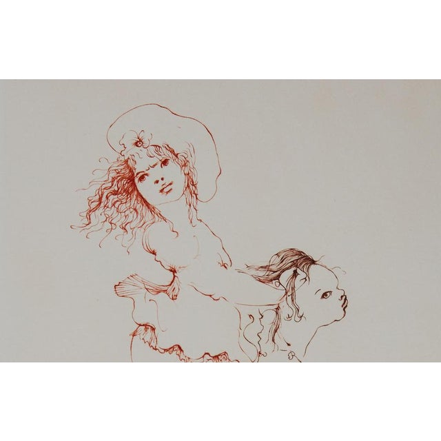 Leonor Fini, On Horseback, Countess of Ségur, Original Etching For Sale - Image 5 of 6