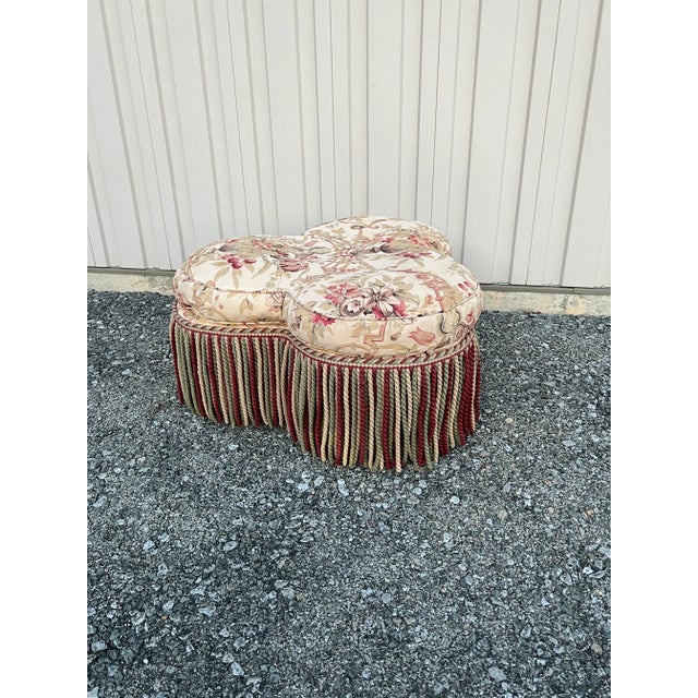 George Smith George Smith Clover Pouf Ottoman For Sale - Image 4 of 5