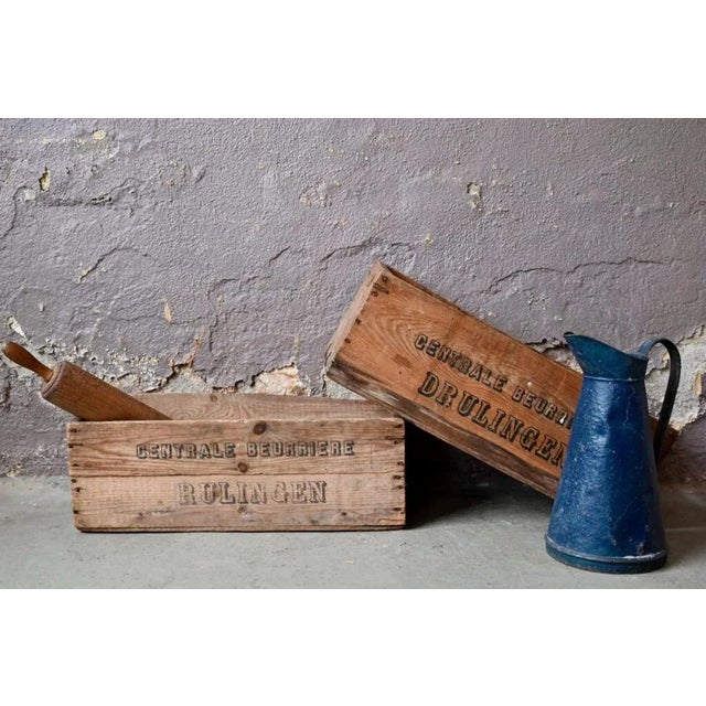 Wooden Boxes from Central Beurrière Drulingen, 1940s, Set of 2 For Sale - Image 10 of 11