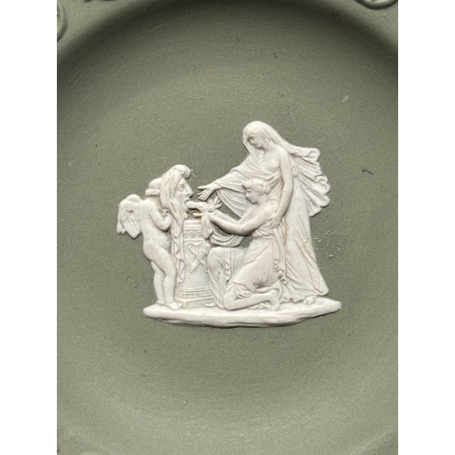 1950s Green Wedgwood Jasperware Trinket Dishes - A Pair For Sale - Image 5 of 9