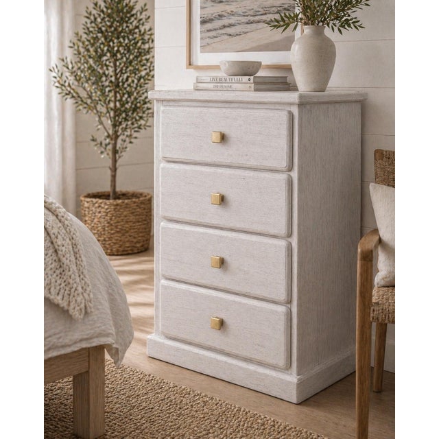 Late 20th Century Solid Pine 4-Drawer Dresser in Our Signature Coastal Breeze Finish For Sale In Los Angeles - Image 6 of 6