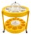 Vintage 1960s Tiara Casa Space Age Yellow & White Bar Cart / Serving Trolley, Attributed For Sale