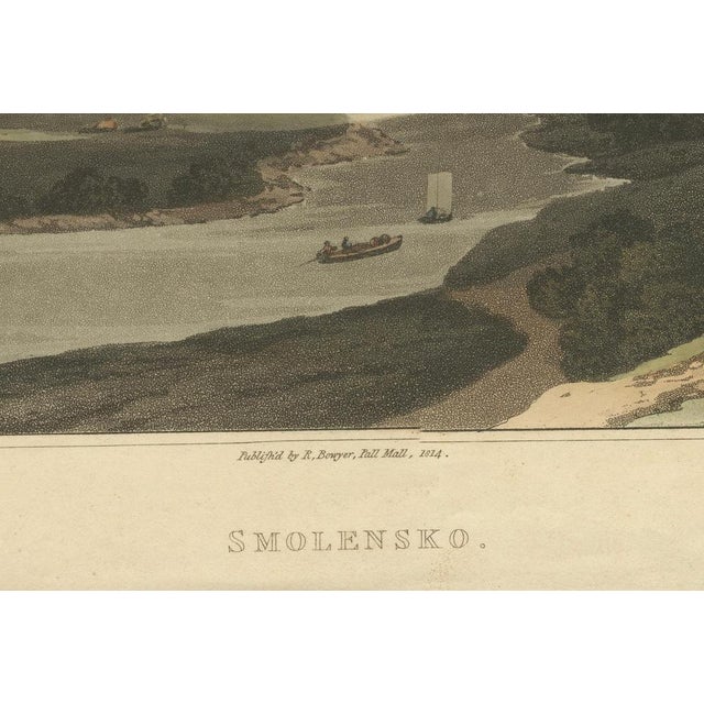 Early 19th Century R. Bowyer, Smolensk City View, Hand-Coloured Aquatint, 1814 For Sale - Image 5 of 10