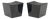 Modern Black Lacquered Ottomans, Pair For Sale