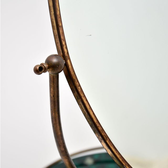 1960s Brass Vanity Table with Mirror attributed to Peerage, 1960s For Sale - Image 5 of 11