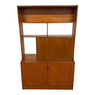 S-Form Vintage Teak Room Divider For Sale