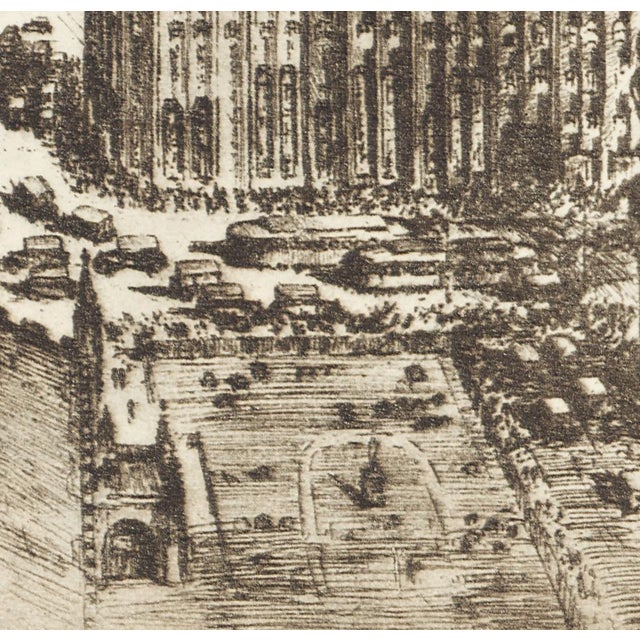 Anton Schutz "The March of Centuries" (Wall Street) 1939 New York Etching by Anton Schutz For Sale - Image 4 of 7