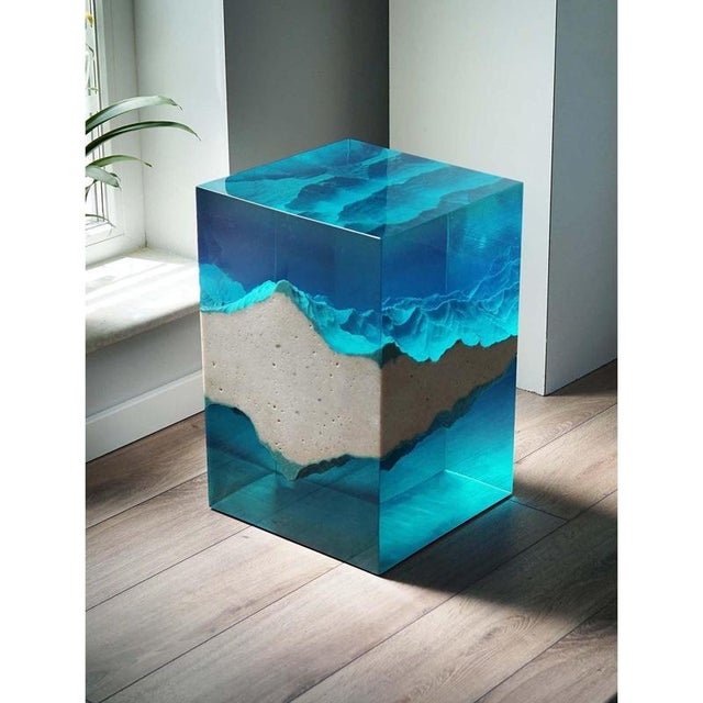 Blue Mountain Side Table by Eduard Locota For Sale - Image 8 of 9