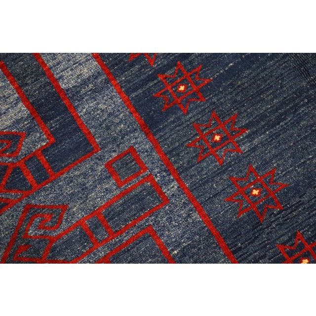 Oversize Contemporary Persian Blue Red Rug - 11'4" x 17'5" For Sale - Image 11 of 12