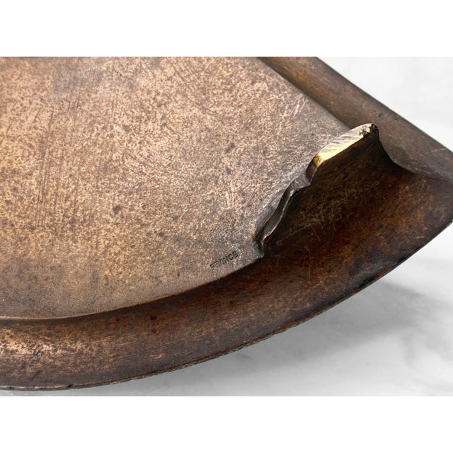 Antique French Empire Bronze Fountain Pen Rest Inkwell For Sale - Image 10 of 11