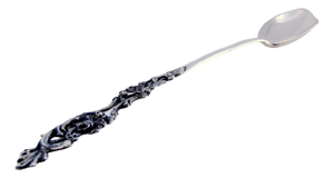 Silver Cut-Out Soda Spoon with Embossed Handle