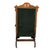 Antique Eastlake Carved Walnut Platform Rocking Chair With Green Velvet Upholstery For Sale - Image 4 of 9