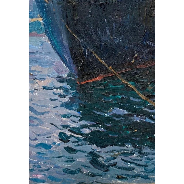 1960s Original Seascape Oil Painting, Ukrainian Artist, 1967 48-34 For Sale - Image 5 of 6