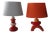 Mid-Century Modern French Ceramic Table Lamps, Set of 2 For Sale