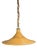 Mid-Century Modern Italian Witch Hat Pencil Reed Rattan Bamboo and Brass Pendant Lamp, 1970s For Sale