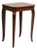 1960-1969 Italy Rich Walnut Brown Inlaid Marquetry Side Table For Sale