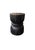 Contemporary Hand-Carved Burnt Suar Wood Side Table in Espresso Finish For Sale - Image 3 of 5