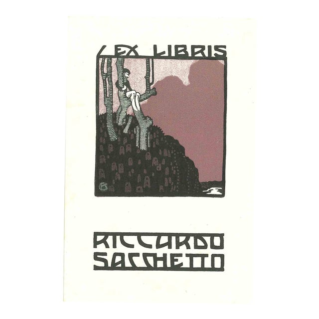 Riccardo Sacchetto, Original Woodcut, Mid-20th-Century For Sale