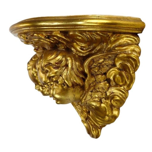 Vintage Niccolini Italia Gilt Wood Cherub Wall Sconce C1950 For Sale - Image 11 of 11