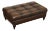 Bernhardt Chesterfield Style Tufted Brown Leather Ottoman For Sale