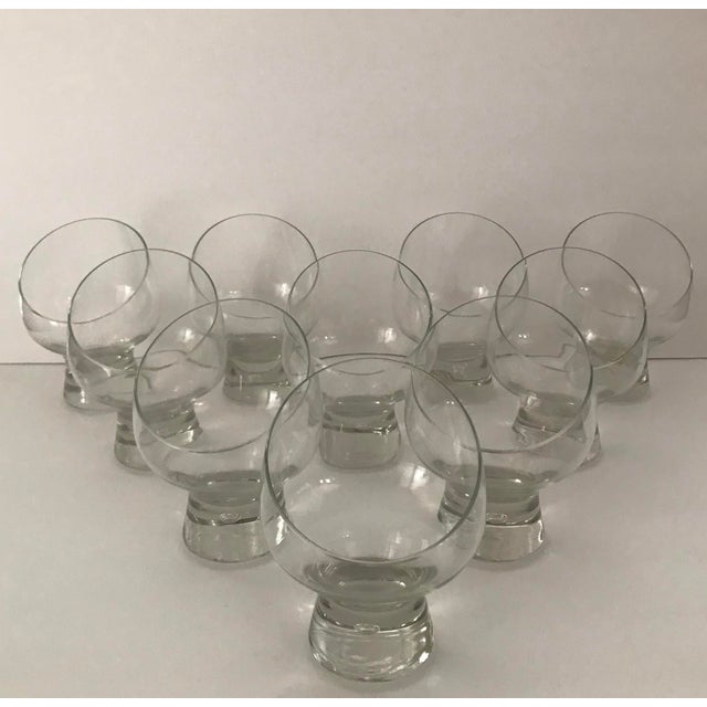 Mid 20th Century Mid 20th Century Mid-Century Blown Glass Egg Chair Glasses - Set of 10 For Sale - Image 5 of 5