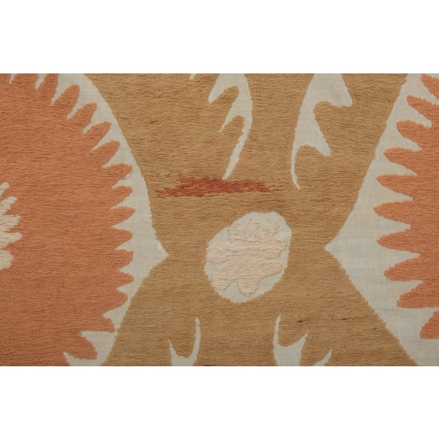 Textile Vintage Neutral Central Asian Suzani Textile, Wall Hanging Tapestry For Sale - Image 7 of 13