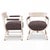 Ivory Hollywood Regency Era Neo-Classical Klismos Style Chairs Velvet Upholstery -Pair For Sale - Image 8 of 10